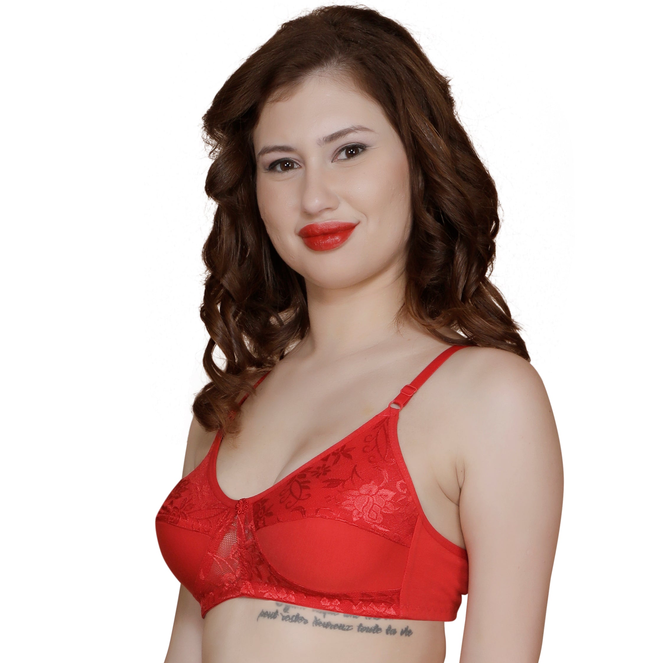 T.T. Women Platting Hos With Spandex Net Bra PACK OF 6 assorted colors