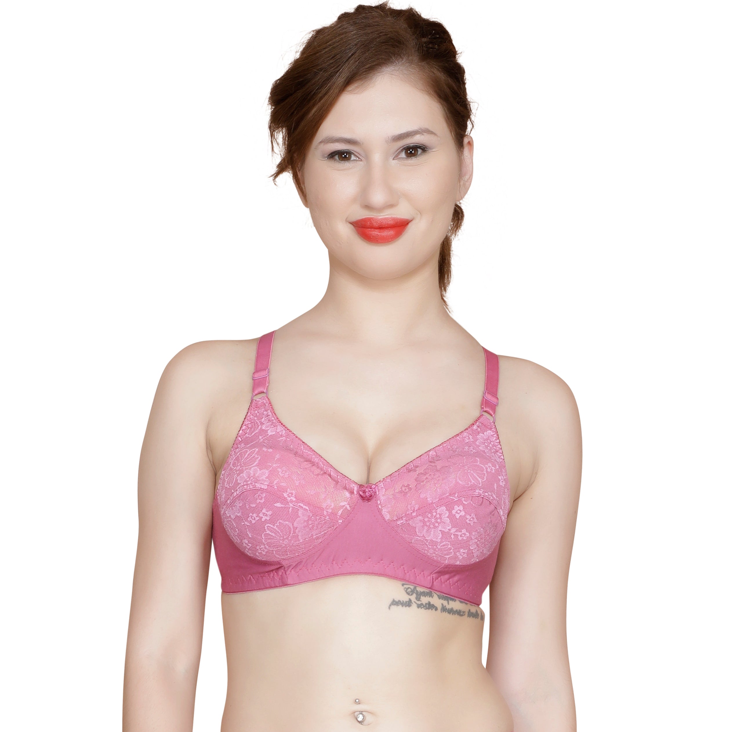 T.T. Women Platting Hos With Spandex Net Bra PACK OF 6 assorted colors