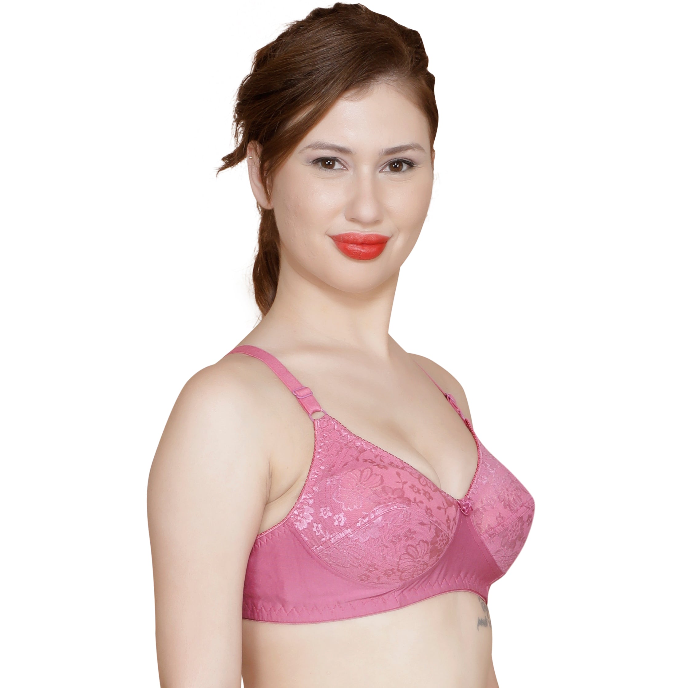 T.T. Women Platting Hos With Spandex Net Bra PACK OF 6 assorted colors