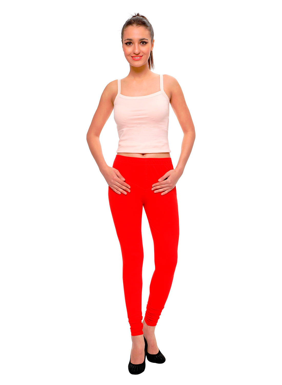 T.T. Women Churidar Cool Leggings Pack of 5 Red
