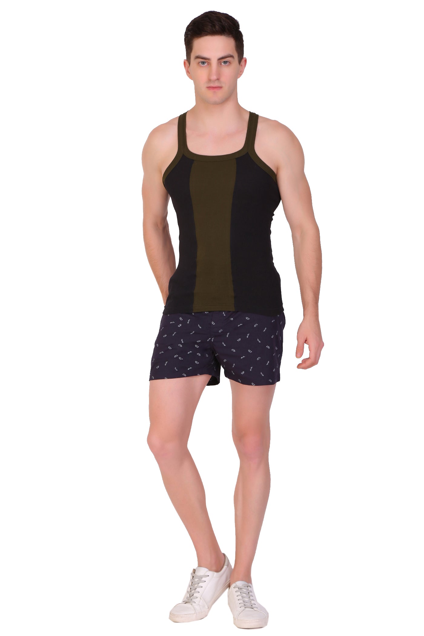 T.T. Men Designer  Gym Vest Pack Of 5 Assorted Colors