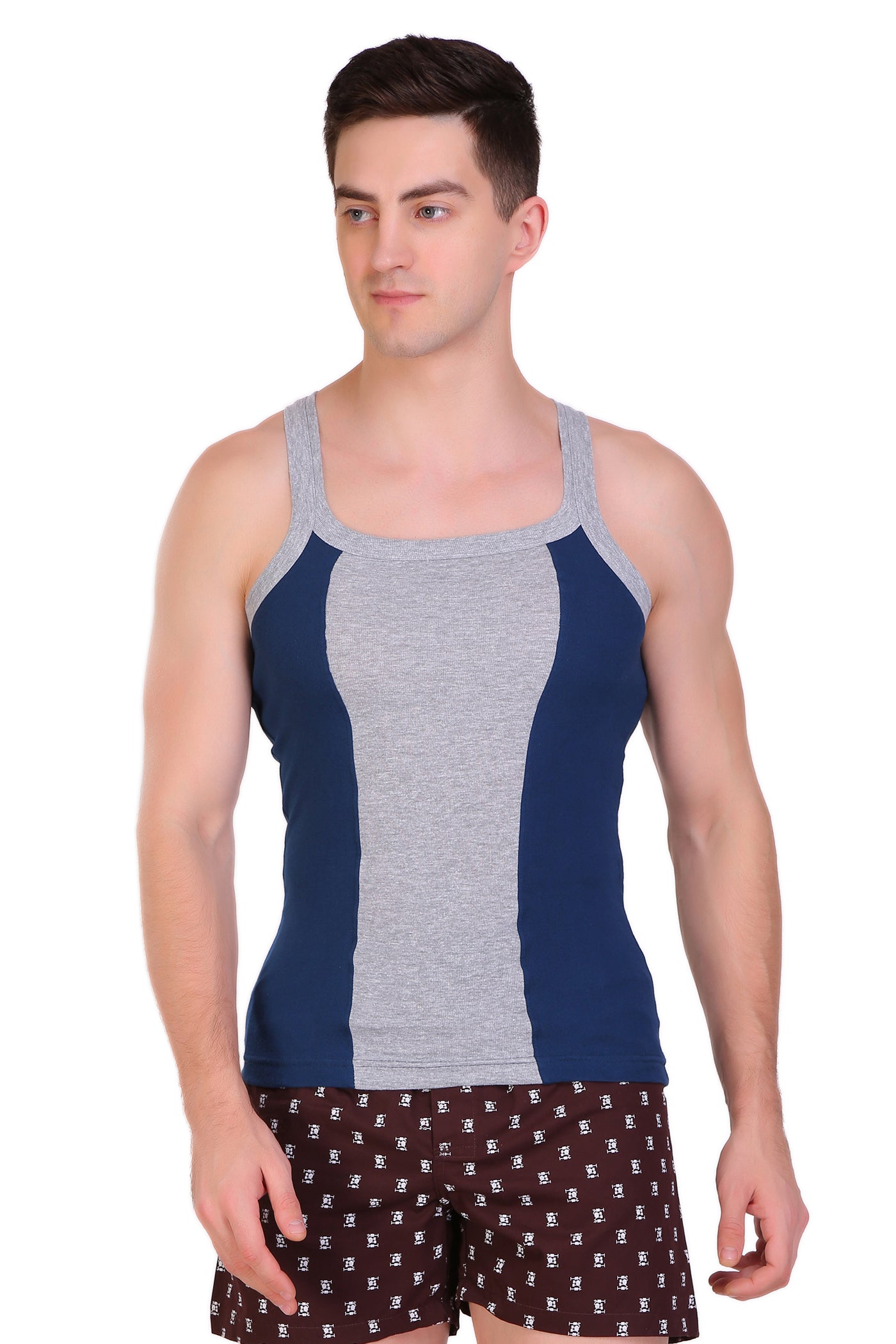T.T. Men Designer  Gym Vest Pack Of 5 Assorted Colors