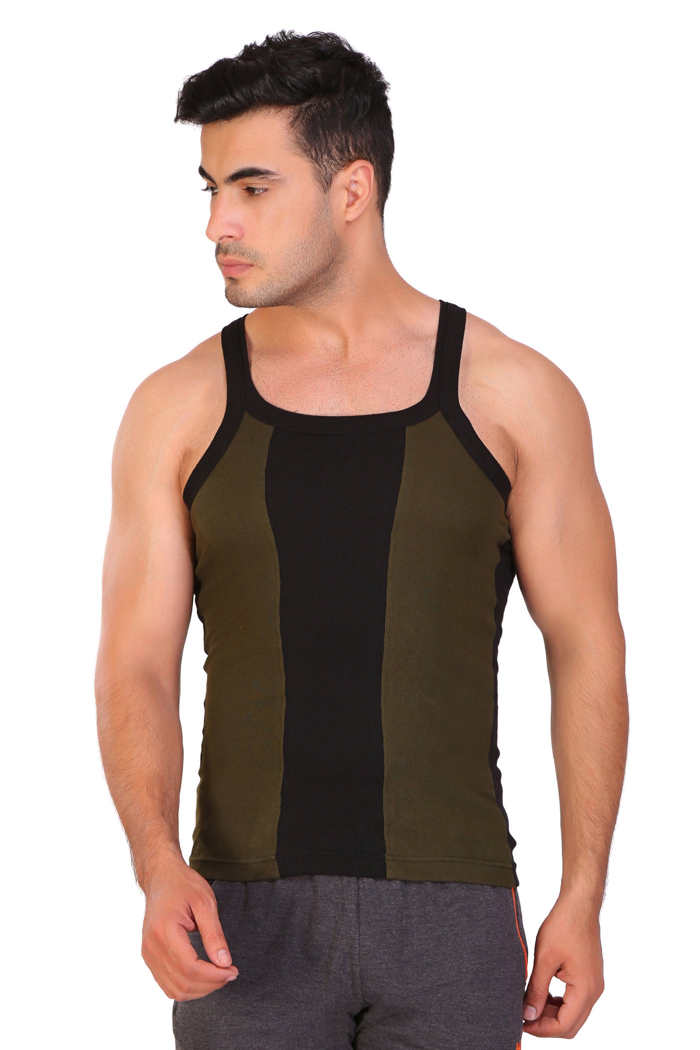 T.T. Men Designer  Gym Vest Pack Of 5 Assorted Colors