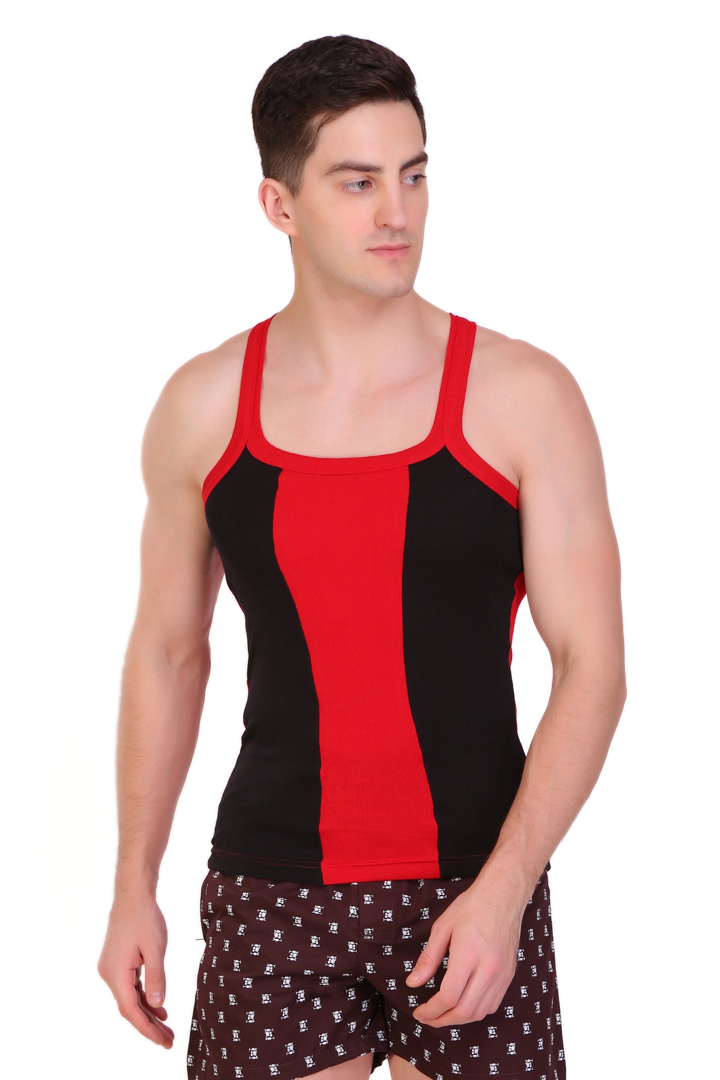 T.T. Men Designer  Gym Vest Pack Of 5 Assorted Colors